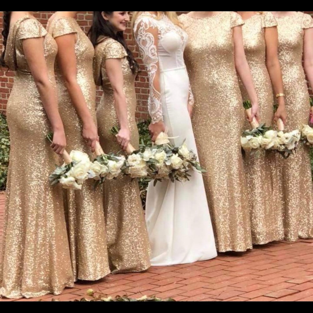 Sorella vita 8718 Gold bridesmaid dress